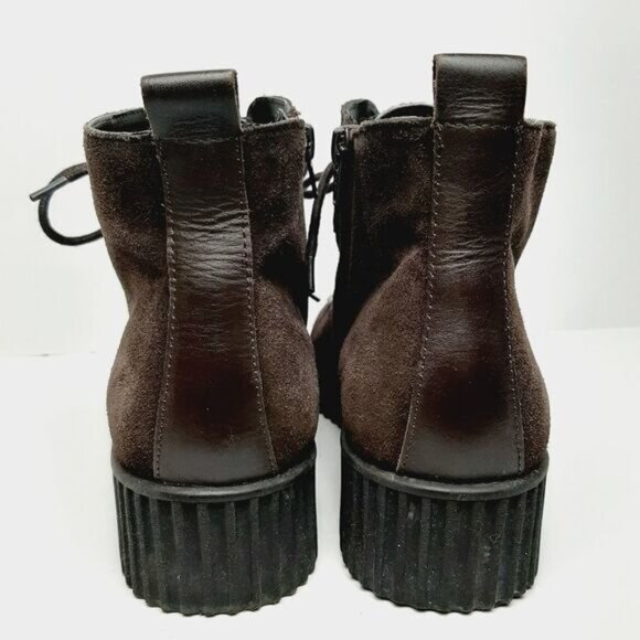 AEROSOLES / Umpire Boho Platform Ankle Boot Fair Isle Brown Suede Bootie Sz 9 - Picture 8 of 13